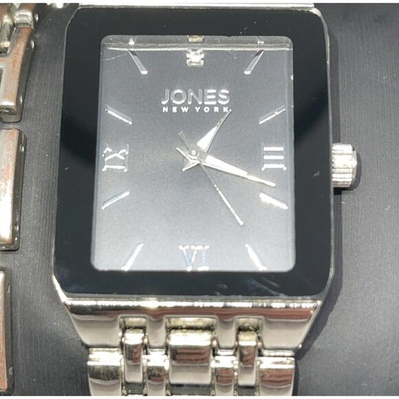 Jones NY Stainless Steel Men's Watch Bracelet (2 Piece Set)Sleek Stylish Fashion - Picture 1 of 16